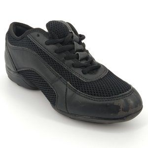Danshuz Sling Sneaker 9855 Split Sole Black Dance